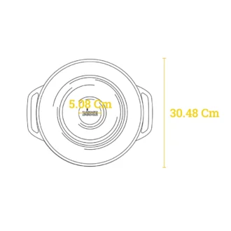 Εμαγιέ μαντεμένια κόκκινη κατσαρόλα