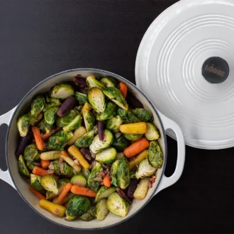 Εμαγιέ μαντεμένια λευκή κατσαρόλα 5.68Lt - White – Lodge - EC6D13