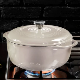 Εμαγιέ μαντεμένια λευκή κατσαρόλα 5.68Lt - White – Lodge - EC6D13