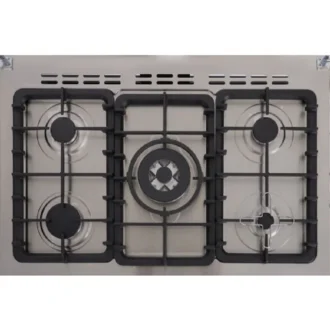 Κουζίνα αερίου φούρνος με αέρα γκριλ σούβλα 5 εστίες