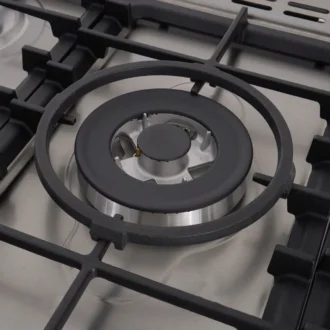 Κουζίνα αερίου φούρνος με αέρα γκριλ σούβλα 5 εστίες