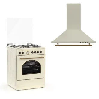 Κουζίνα μικτή, απορροφητήρας TGS 4320 BEIGE TURBO + TGS 960 BEIGE