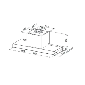 Απορροφητήρας εντοιχιζόμενος Bertazzoni KND90T1AXT