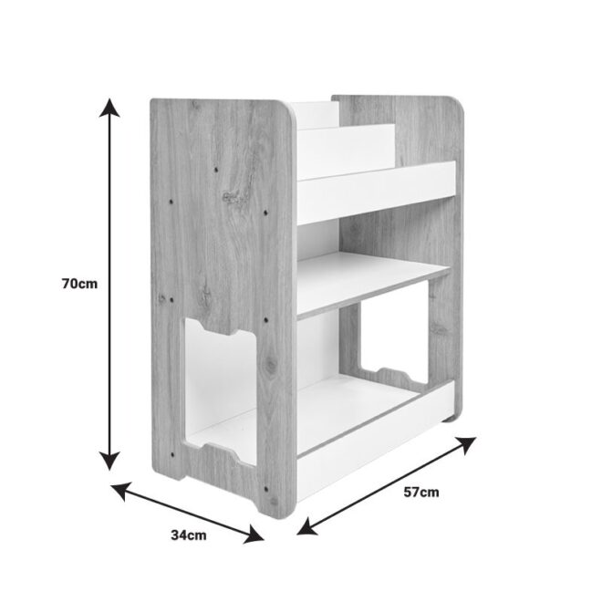 Ραφιέρα Seagull pakoworld λευκό mdf 57x34x70εκ - Image 6