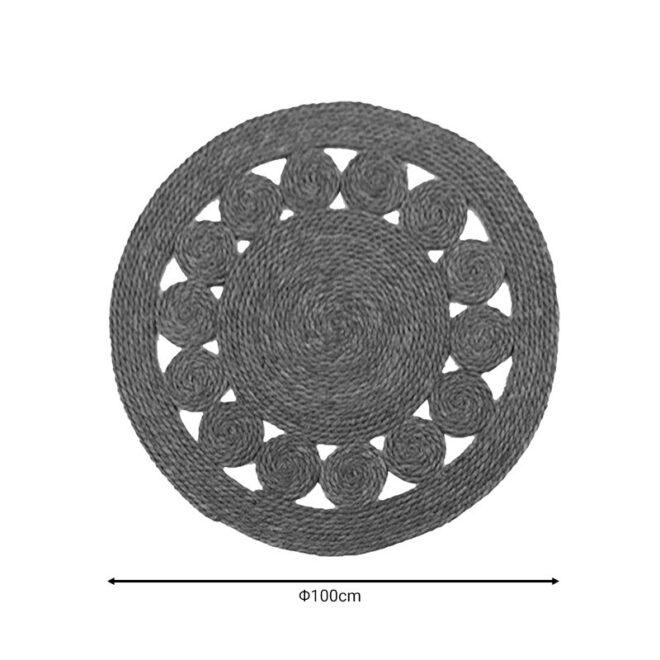 Χαλί Lopzerc Inart φυσικό σχοινί Φ100x2εκ - Image 2