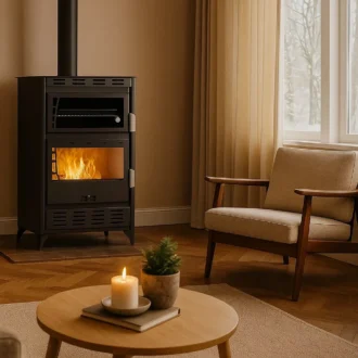 Σόμπα ξύλου με φούρνο GSA 20 OVEN 50cm Αερόθερμη 3