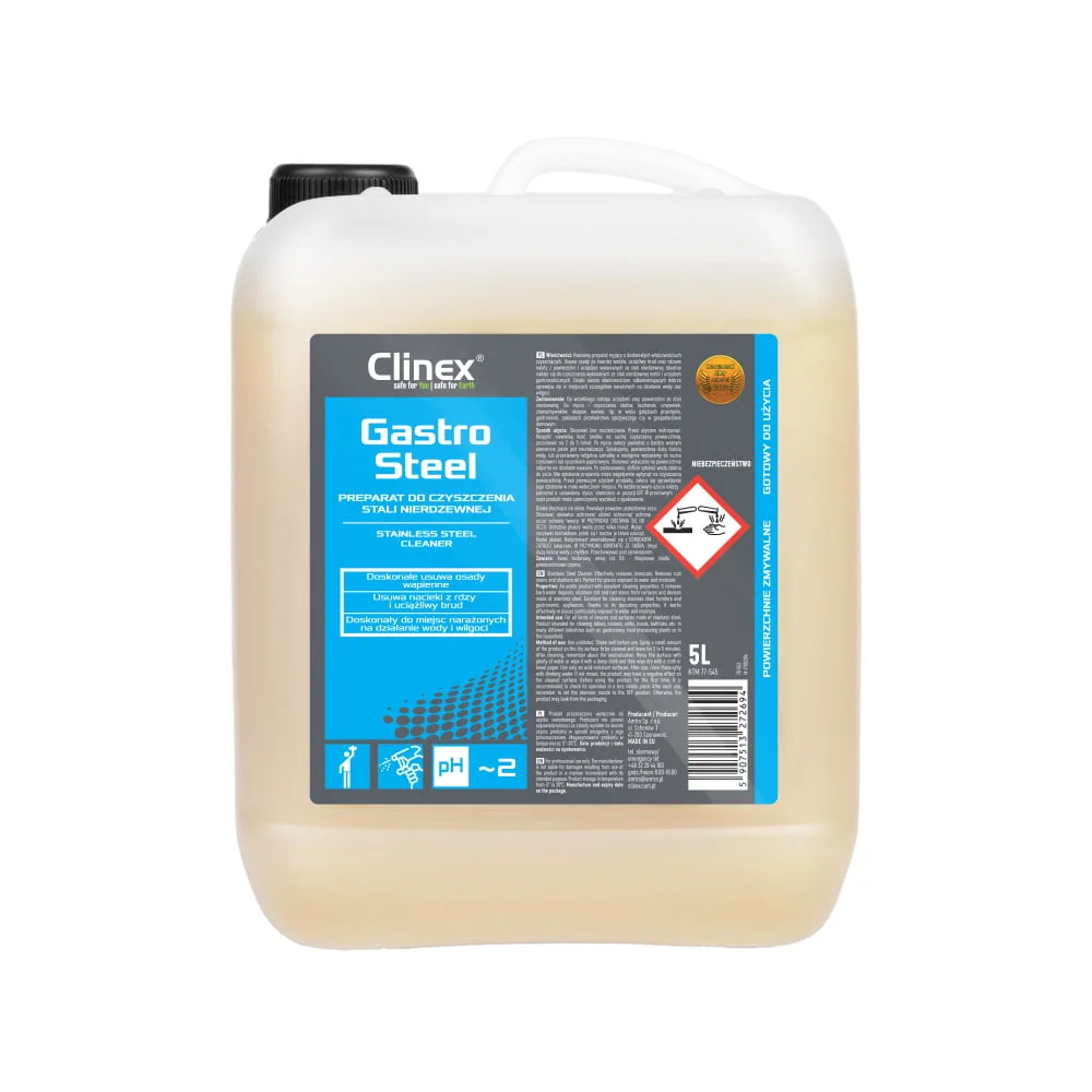 Clinex Steel καθαριστικό ανοξείδωτων επιφανειών 5lt