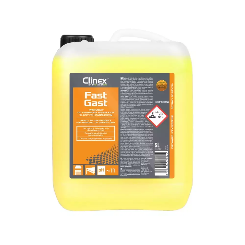 Clinex Fast Gast καθαριστικό για λίπη και λάδια 5lt