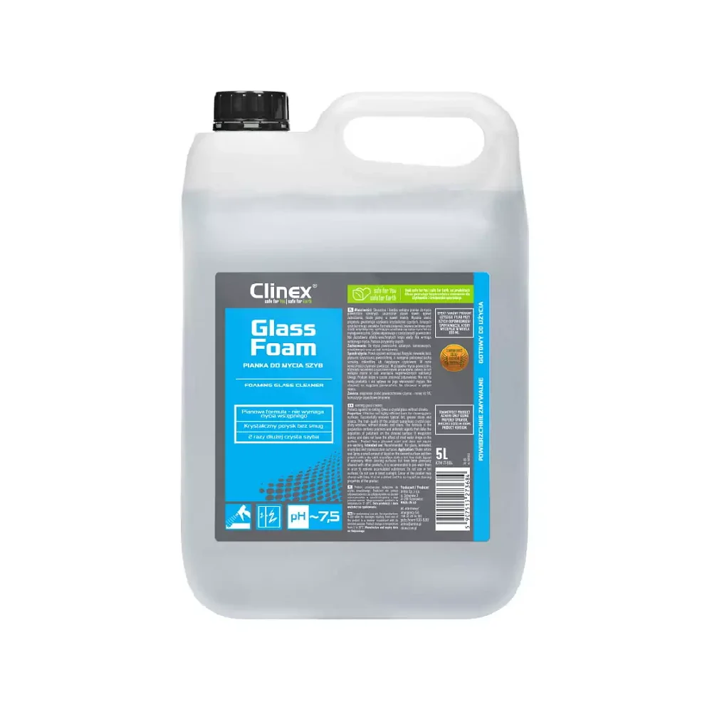 Clinex Glass Foam καθαριστικός αφρός γυάλινων επιφανειών 5lt