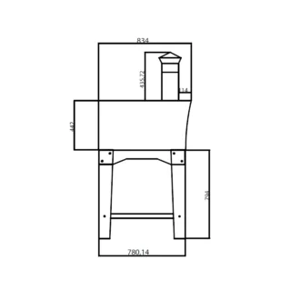 Φορητός Ξυλόφουρνος Κήπου με Βάση 8
