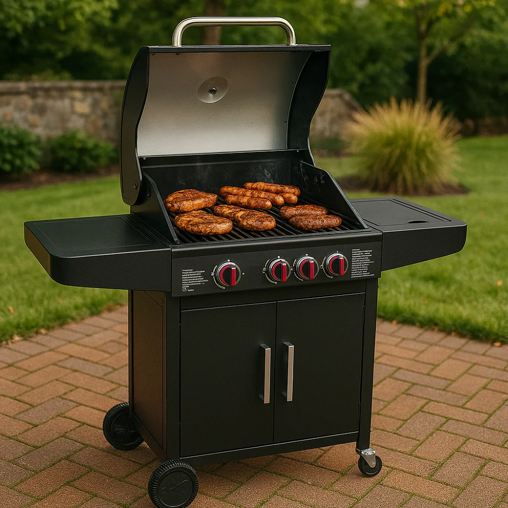 Ψησταριά υγραερίου GS GRILL LUX 3+1 CAST IRON 11,5kW