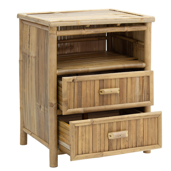 Κομοδίνο Ofra pakoworld bamboo φυσικό 56x46x69εκ - Image 2