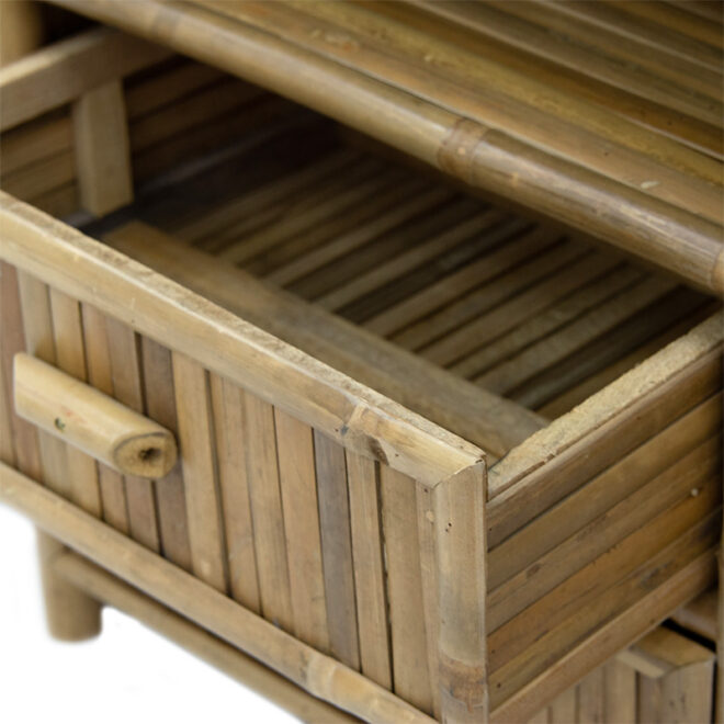Κομοδίνο Ofra pakoworld bamboo φυσικό 56x46x69εκ - Image 4