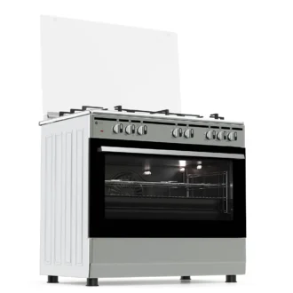 Κουζίνα μικτή με αέρα φούρνο ηλεκτρικό 5 εστίες αερίου TGS 7301 IX TURBO