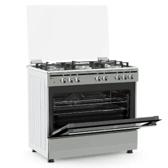 Κουζίνα μικτή με αέρα φούρνο ηλεκτρικό 5 εστίες αερίου TGS 7301 IX TURBO