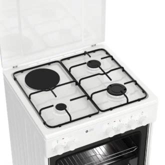 Κουζίνα μικτή φούρνος ηλεκτρικός με αέρα γκριλ ηλεκτρικό 3 εστίες αερίου 1 ηλεκτρική TGS 3501 WH 5