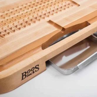 Ξύλινος Δίσκος Κοπής Pyramid 61x46x6εκ. Με Drip Pan 5