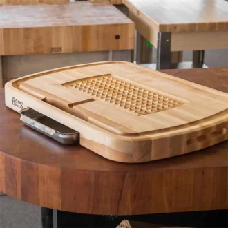 Ξύλινος Δίσκος Κοπής Pyramid 61x46x6εκ. Με Drip Pan 9