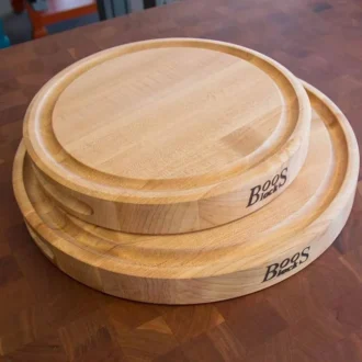 Στρογγυλός Ξύλινος Δίσκος Κοπής Διπλής Όψης 30x30x4,5εκ. 5