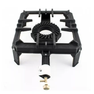 Μονή μαντεμένια εστία υγραερίου βαρέως τύπου με μαντεμένιο καυστήρα