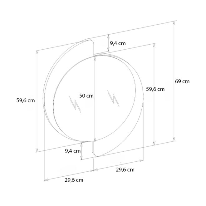 Καθρέπτης τοίχου Sevilla Μegapap χρώμα sandstone - travertine 59,2x2,2x69εκ. - Image 5