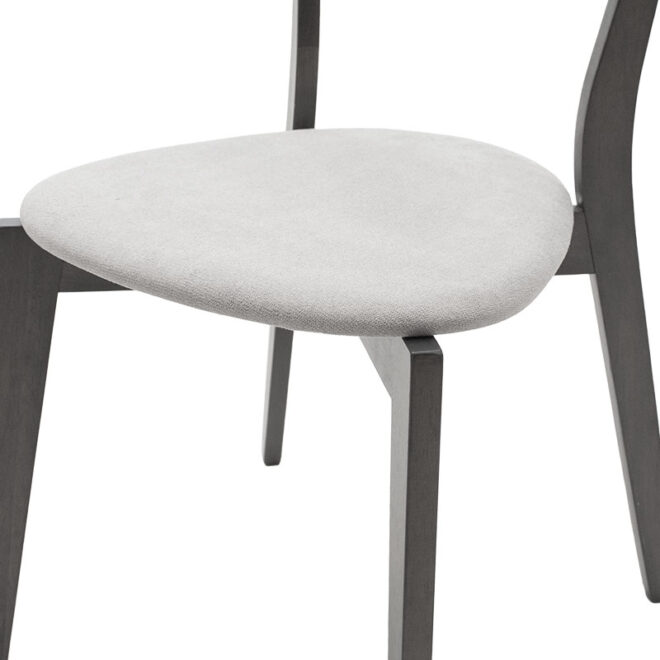 Tραπεζαρία Benson - Toto pakoworld σετ 5τμχ rustic grey - ύφασμα grey 80x80x75εκ - Image 7