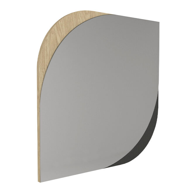 Καθρέπτης τοίχου Lava Μegapap χρώμα rota oak - ανθρακί 70x2,2x70εκ. - Image 3