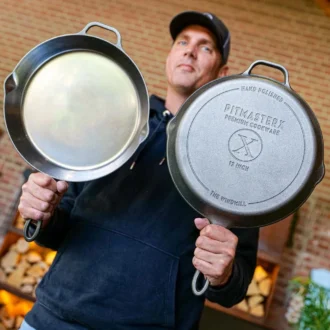 Μαντεμένιο Αντικολλητικό Τηγάνι με Λαβή 30cm PitmasterX- The Windmill