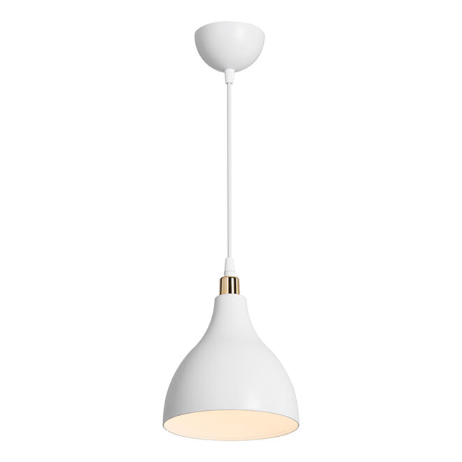 Φωτιστικό οροφής μονόφωτο Lofty pakoworld Ε27 λευκό Φ18x22εκ - Image 2