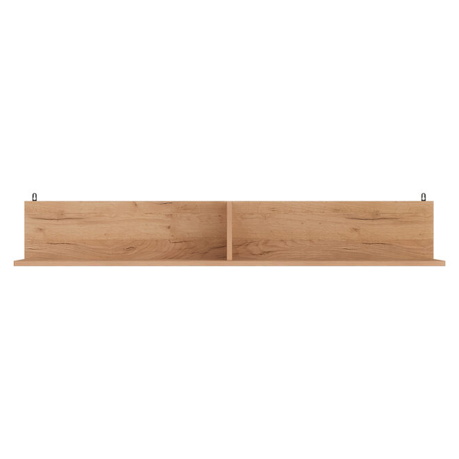 Ραφιέρα τοίχου Drowel pakoworld μελαμίνης σε oak απόχρωση 130x21.6x20εκ - Image 3