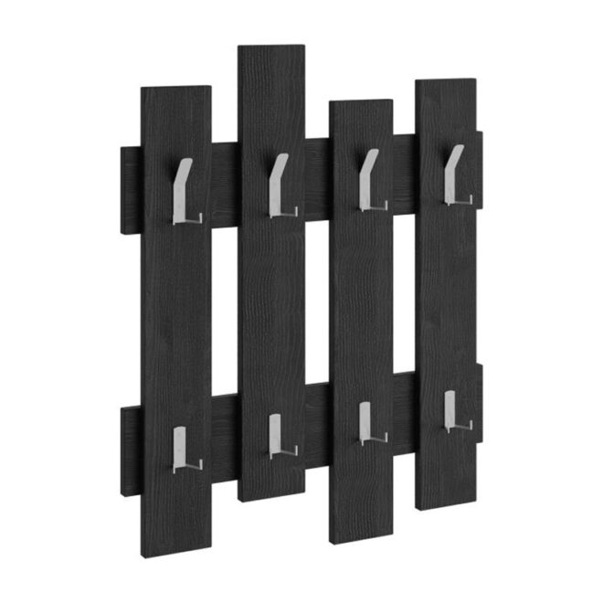 Κρεμάστρα τοίχου Wave Megapap χρώμα black wood 64x4x81εκ. - Image 2