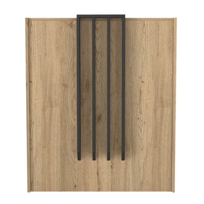 Γραφείο υποδοχής - reception Hola Megapap χρώμα sepet oak - ανθρακί 93,6x45,2x110,3εκ. - Image 6
