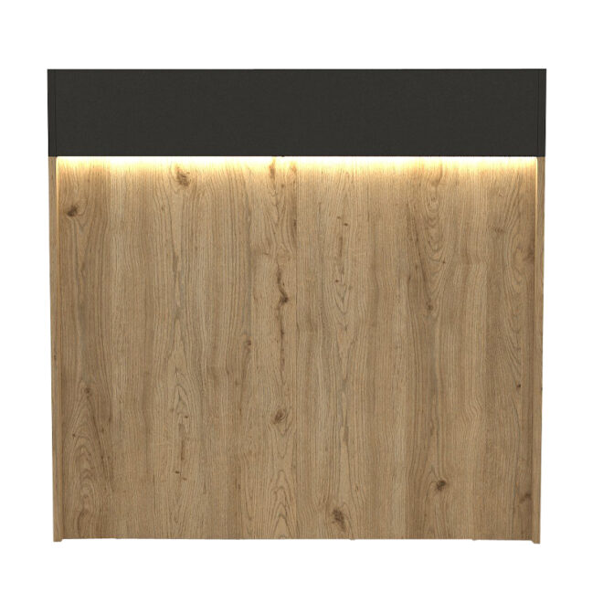 Γραφείο υποδοχής - reception Wilko Megapap με LED χρώμα sepet oak - ανθρακί 113,6x42x110εκ. - Image 6