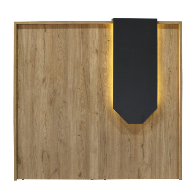 Γραφείο υποδοχής - reception Navita Megapap με LED χρώμα sepet oak - ανθρακί 113,6x42x111,8εκ. - Image 8