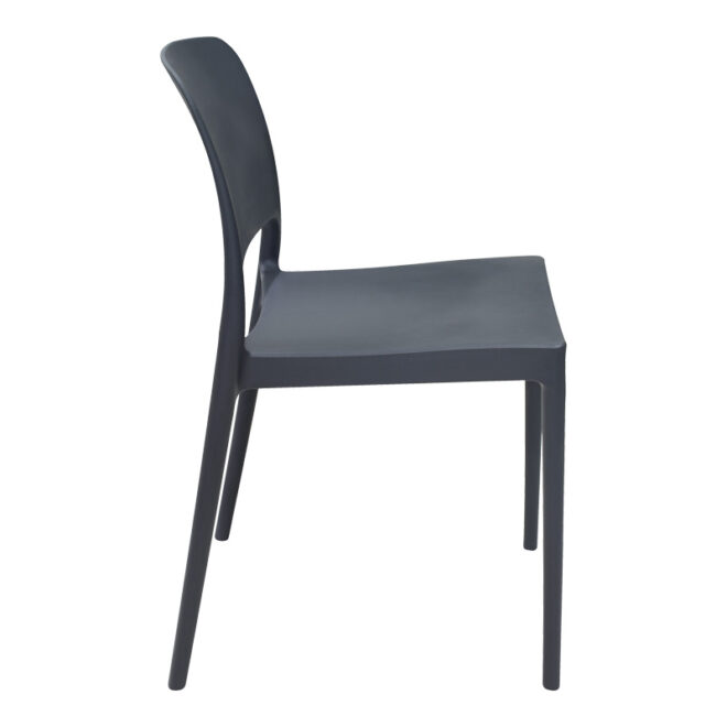 Καρέκλα Fenxy pakoworld pp σε μαύρη απόχρωση 38x42x77εκ - Image 3