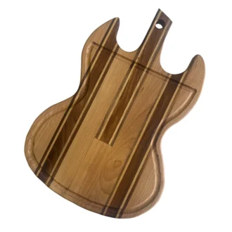 Χειροποίητο Ξύλο Κοπής σε Σχήμα Κιθάρας