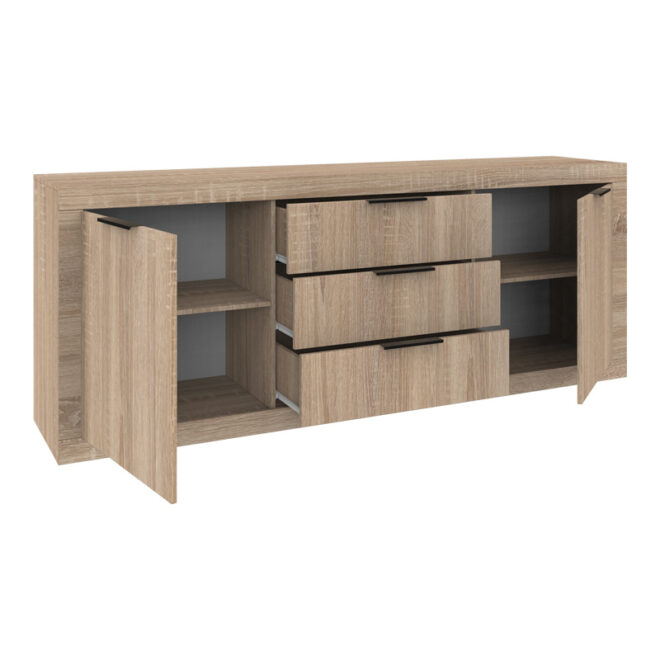 Μπουφές Doha pakoworld σε sonoma απόχρωση 210x45x80.5εκ - Image 2