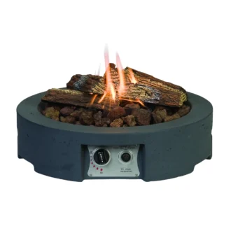 Τζάκι υγραερίου εξωτερικού χώρου (fire pit) Table top round - Γκρι