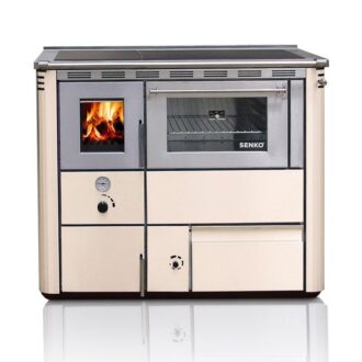 Senko C-25 ενεργειακή σόμπα ξύλου καλοριφέρ με φούρνο - Μπέζ