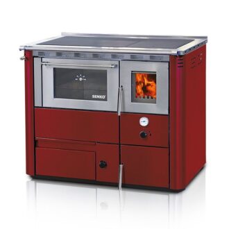Senko C-35 ενεργειακή σόμπα ξύλου καλοριφέρ με φούρνο - Μπορντό