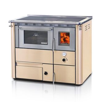 Senko C-35 ενεργειακή σόμπα ξύλου καλοριφέρ με φούρνο - Μπέζ
