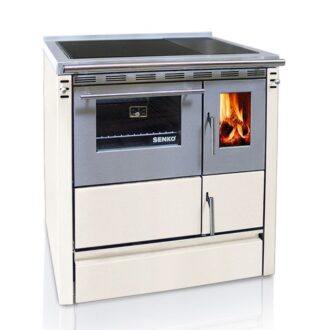 Senko SG-75 ενεργειακή σόμπα ξύλου με φούρνο - Μπέζ