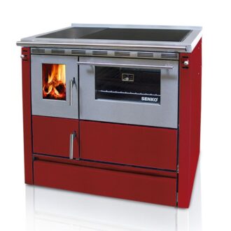 Senko SG-90 ενεργειακή σόμπα ξύλου με φούρνο - Μπορντό