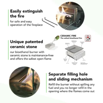 Xaralyn Burner S INOX Καυστήρας Βιοαιθανόλης4