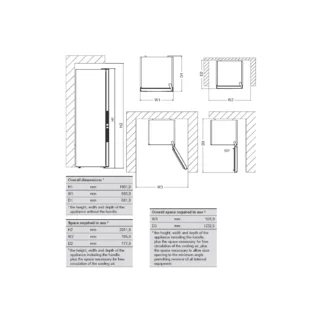 Ψυγειοκαταψύκτης Mondin MFC6DC Retro Classic Crema
