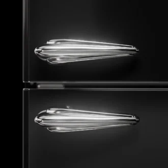 Ψυγειοκαταψύκτης Mondin MFC6DC Retro Classic Nero | 190x61εκ. | Χερούλια Αριστερά