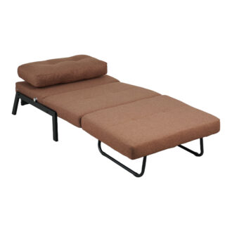 Alternative view of Πολυθρόνα-κρεβάτι Fancy pakoworld ύφασμα σε απόχρωση καφέ με μαύρο πόδι 95x98x70εκ