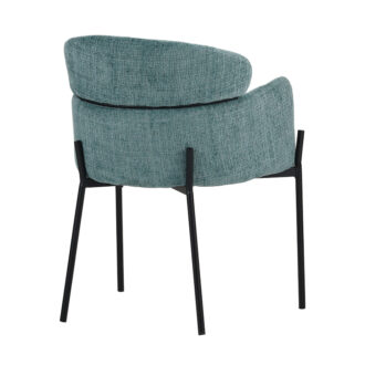 Alternative view of Πολυθρόνα Tolerse Inart πράσινο ύφασμα-πόδι μαύρο μέταλλο 58x57x80εκ