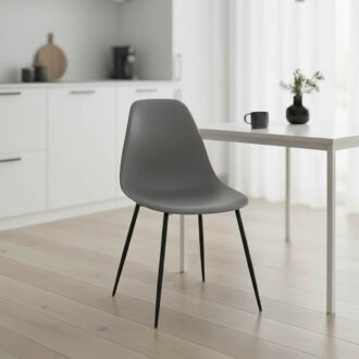 Alternative view of Καρέκλα Ballen pakoworld pp ανθρακί με μαύρα μεταλλικά πόδια 41.5x53x84.5εκ