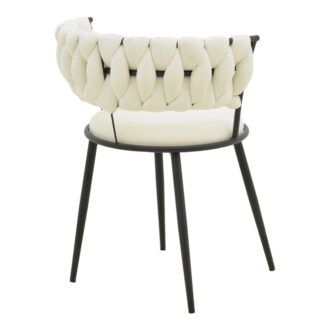 Alternative view of Πολυθρόνα Alkia I pakoworld ύφασμα σε εκρού απόχρωση- πόδι μαύρο μέταλλο 57x58.5x72εκ